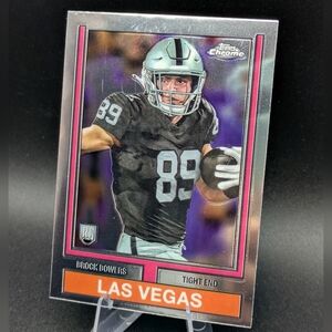 2024 Topps Chrome Brock Bowers RC 1974 Throwback #74TF-12 Vegas Raiders Rookie